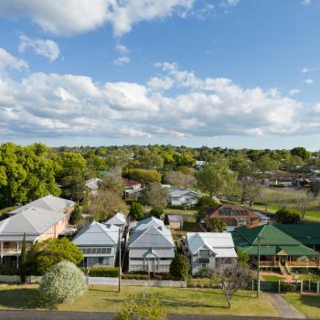 A row of houses in Toowoomba.