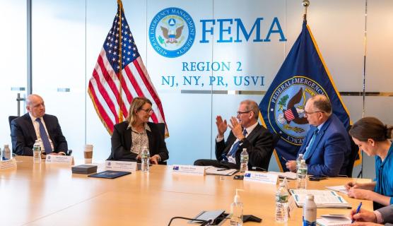 A photo of a FEMA meeting