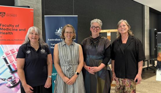 A photo of Sue, Charlotte, Dr Margaret Moreton and Michelle